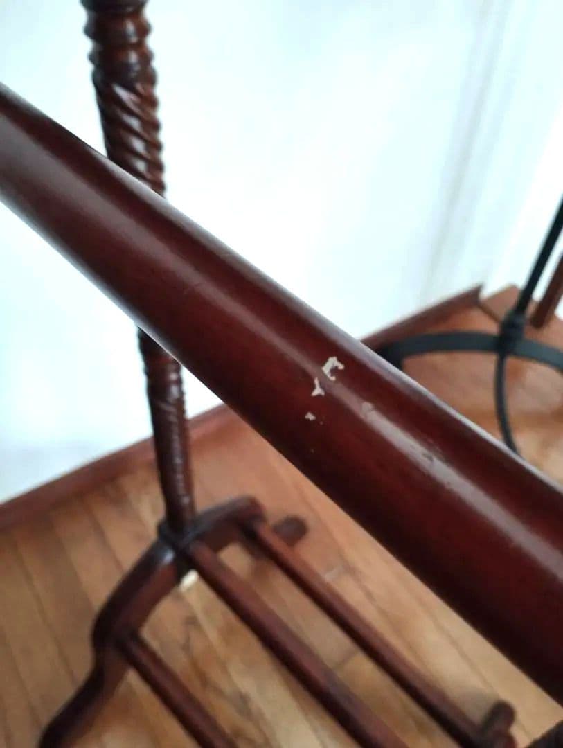 アンティーク調 マホガニー無垢 スーツハンガーラック