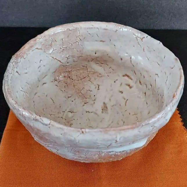 萩焼　抹茶茶碗　宇田川聖谷（玄翁）造　共箱付き