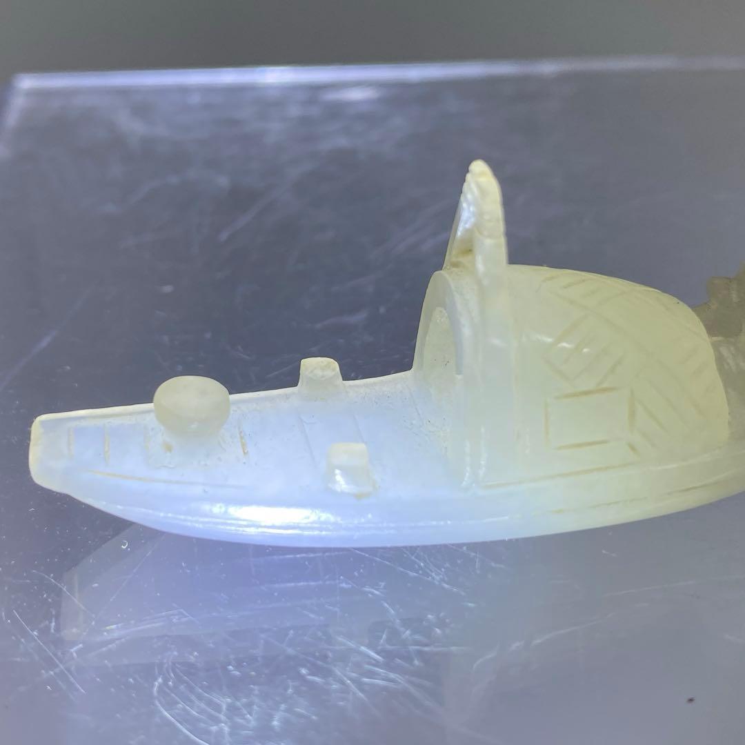 白砡　船　置物　幅約6㎝　14g トトチ　東さ7-0616③