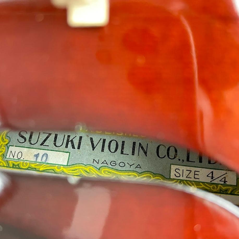 極美品●鈴木バイオリン No.10 4/4 1960年製 青ラベル 極虎杢 良音