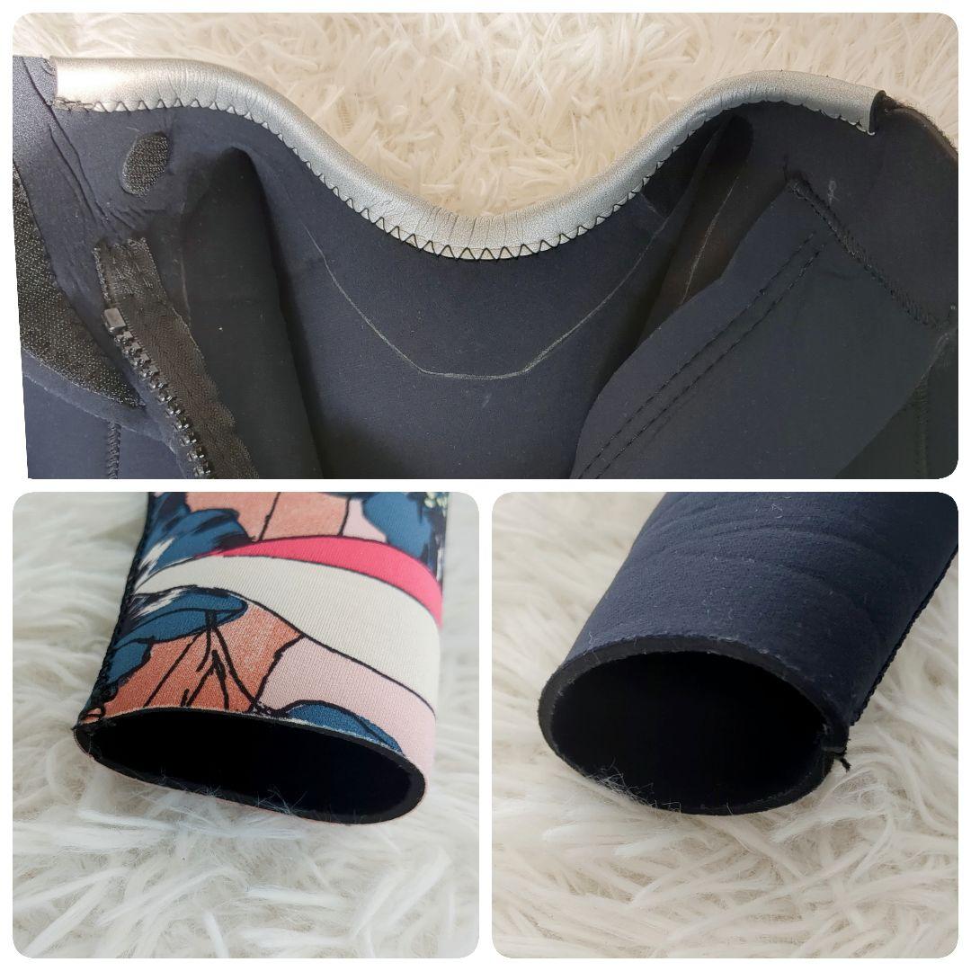 美品✨️BILLABONG レディース フルウェットスーツ L　花柄　紺