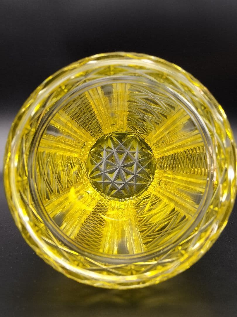 超希少品☆中根櫻龜 復元25周年記念 薩摩切子 花器（切子、江戸切子、薩摩切子