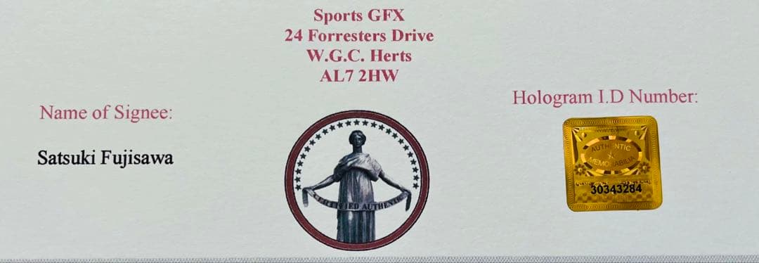 お値引きOK 藤澤五月さん 直筆サインフォト ロコ・ソラーレ 証明書付き 1枚③