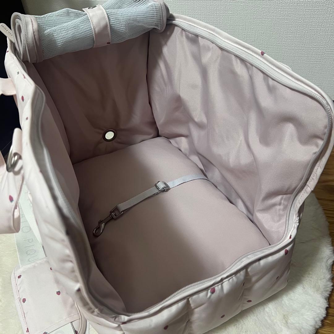jelato pique ピンク いちご柄 キャリーバッグ ペット用 未使用