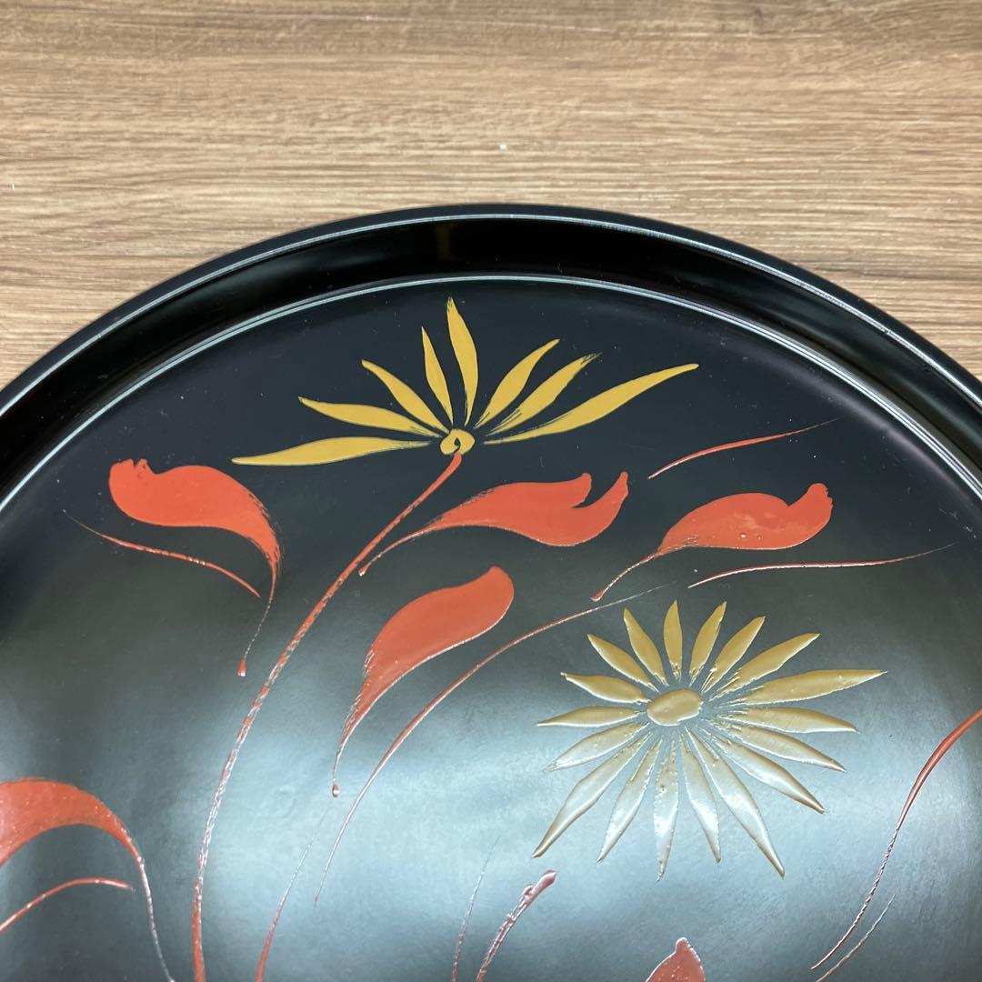 D-5 昭和レトロ 伝統工芸 漆器 菓子鉢 菓子器 2点セット 水澤木製