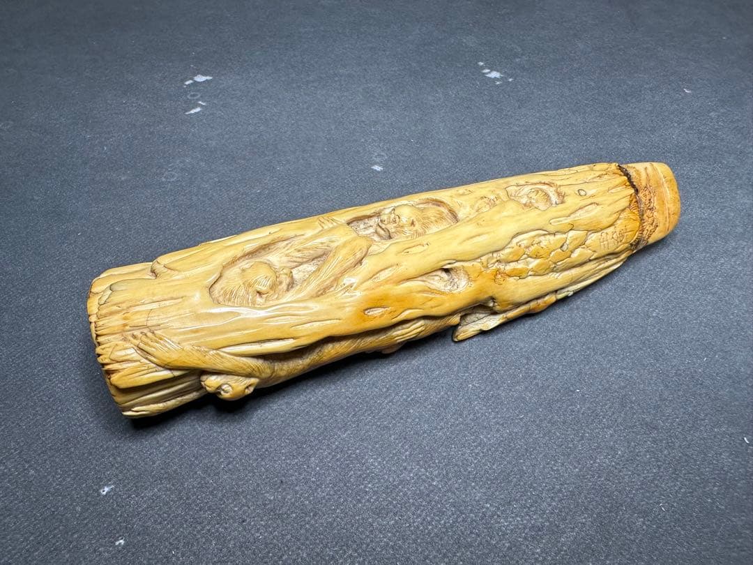 江戸時代　時代　鯨歯風　天然素材　喫煙具　煙管 パイプ　骨董アンティーク