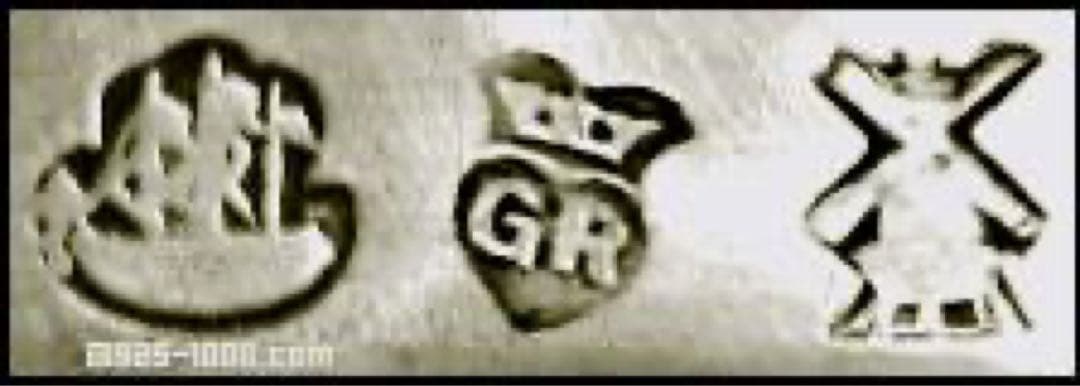 ドイツ製　アンティークシルバー　バスケット　ピアス細工　ロココ　リボン　天使