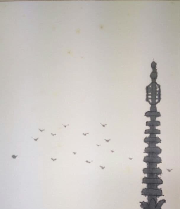 悠久の旅 平山郁夫素描集 日本経済新聞社 絵画全10作品揃 額付