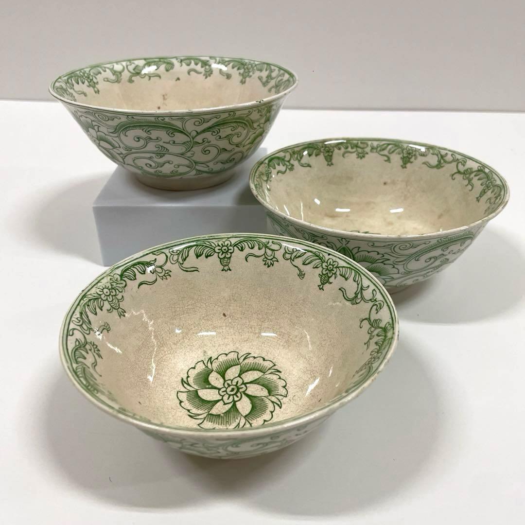 #XG203 骨董・アンティーク・時代物・阿蘭陀焼・デルフト・三重鉢・共箱付