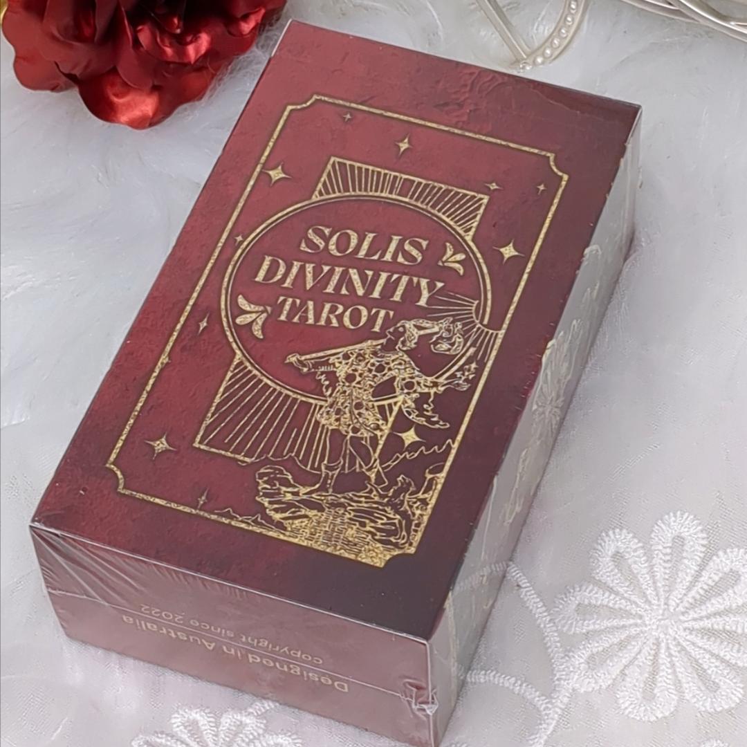 【正規品タロットカード】前作完売品✨美麗レア色✨豪華な真紅×ゴールドのデッキ