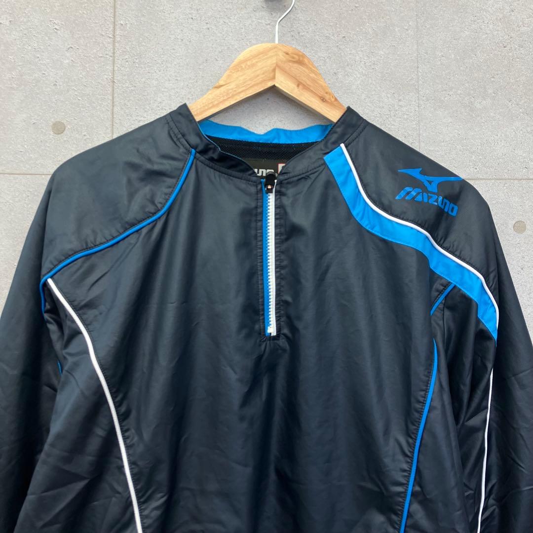 mizuno ミズノ ピステ ウィンドブレーカー ナイロンプルオーバー O 濃紺