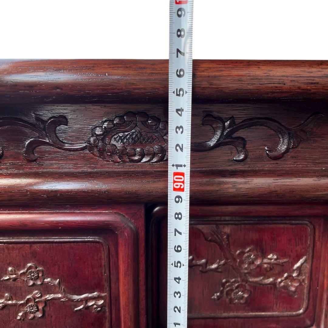 茶箪笥、飾り棚、茶棚、紫檀黒檀、アンティーク、レトロ、和風サイドボード、和食器棚