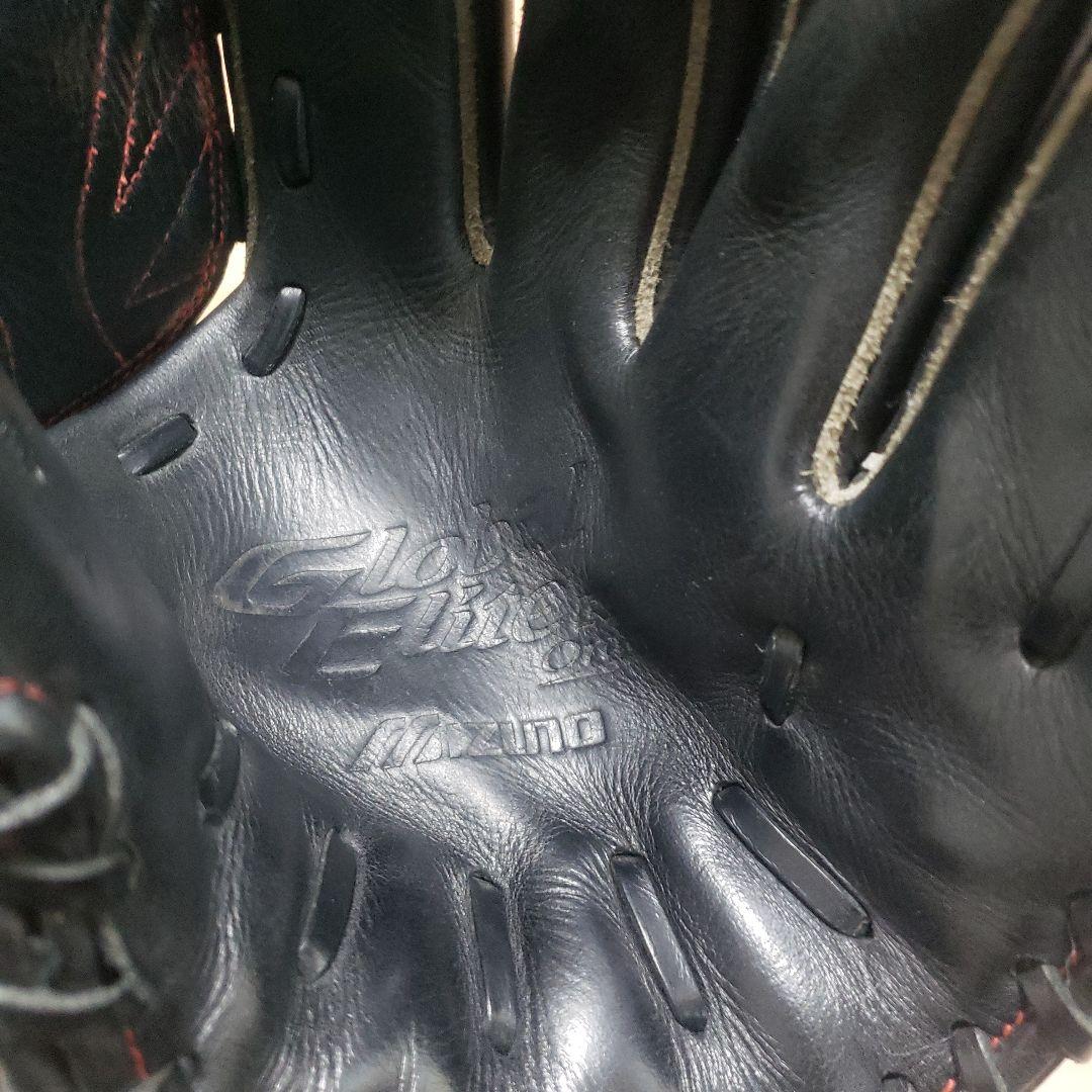 Mizuno ブラックレザーグローブ ゴールドロゴ