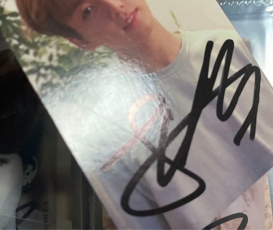 防弾少年団　サイン　直筆　グクサイントレカ付き