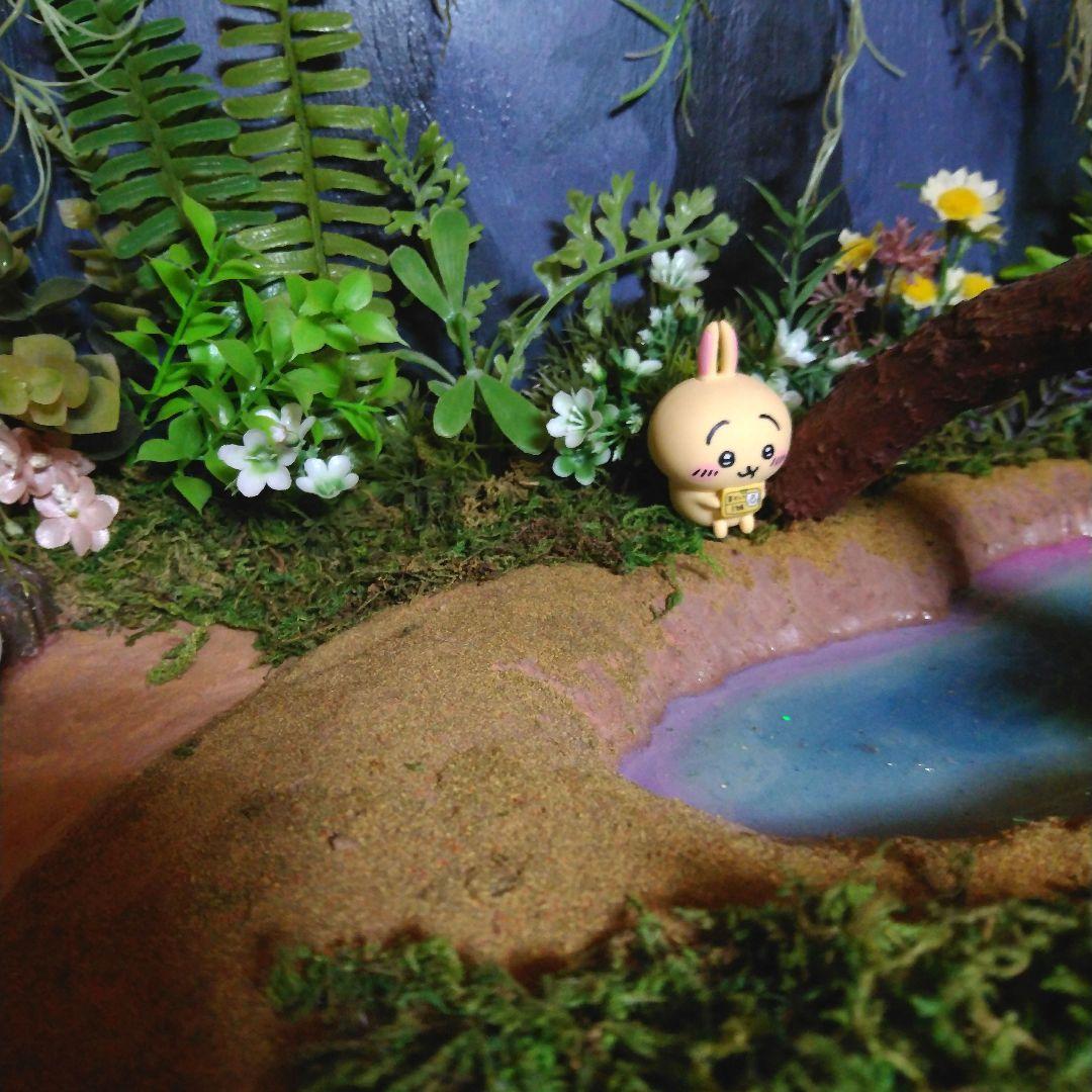 ジオラマ ちいかわの森 ライトアップ付き 特大サイズ ミニチュアハウス 箱庭