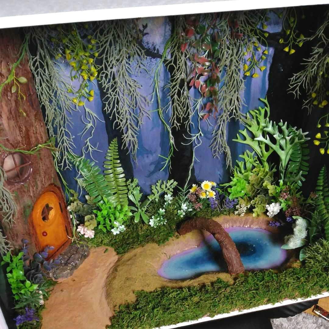 ジオラマ ちいかわの森 ライトアップ付き 特大サイズ ミニチュアハウス 箱庭