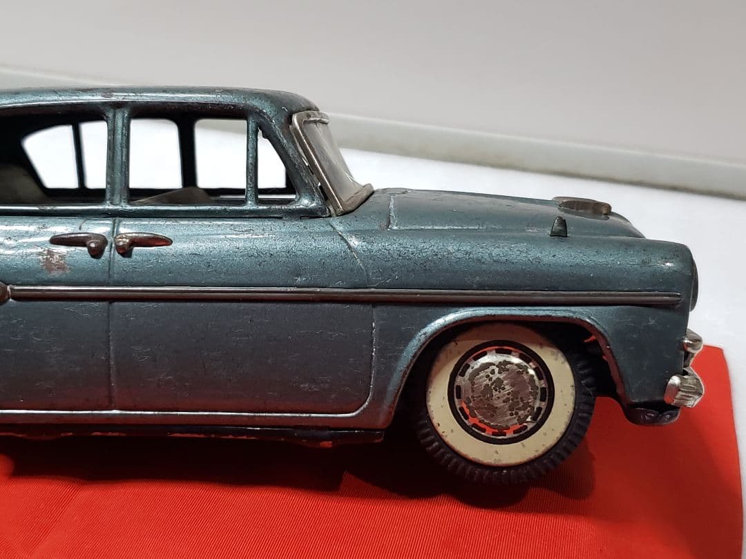 萬代屋　トヨペット クラウン デラックス 　青　ブリキ　箱無し