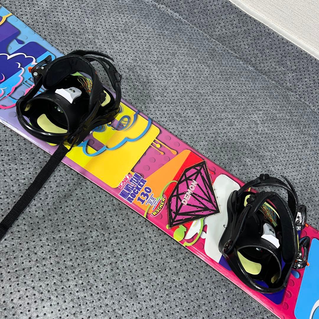 ５回使用 キッズスノーボード 130cm IGNIO×バイン×ダイヤルブーツ