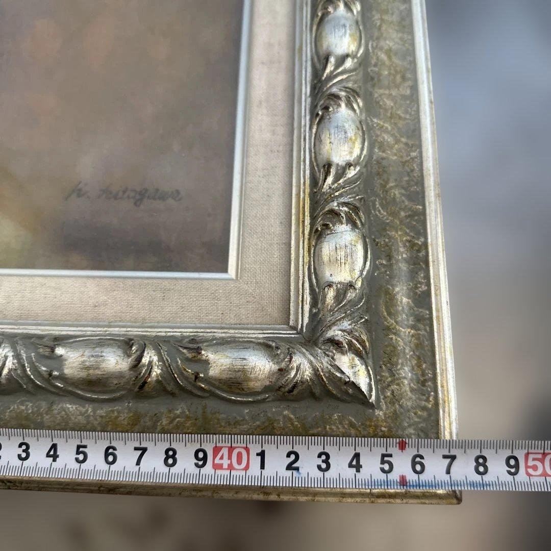 とても雰囲気がある素敵な女性の肖像 油彩画 サイン入り