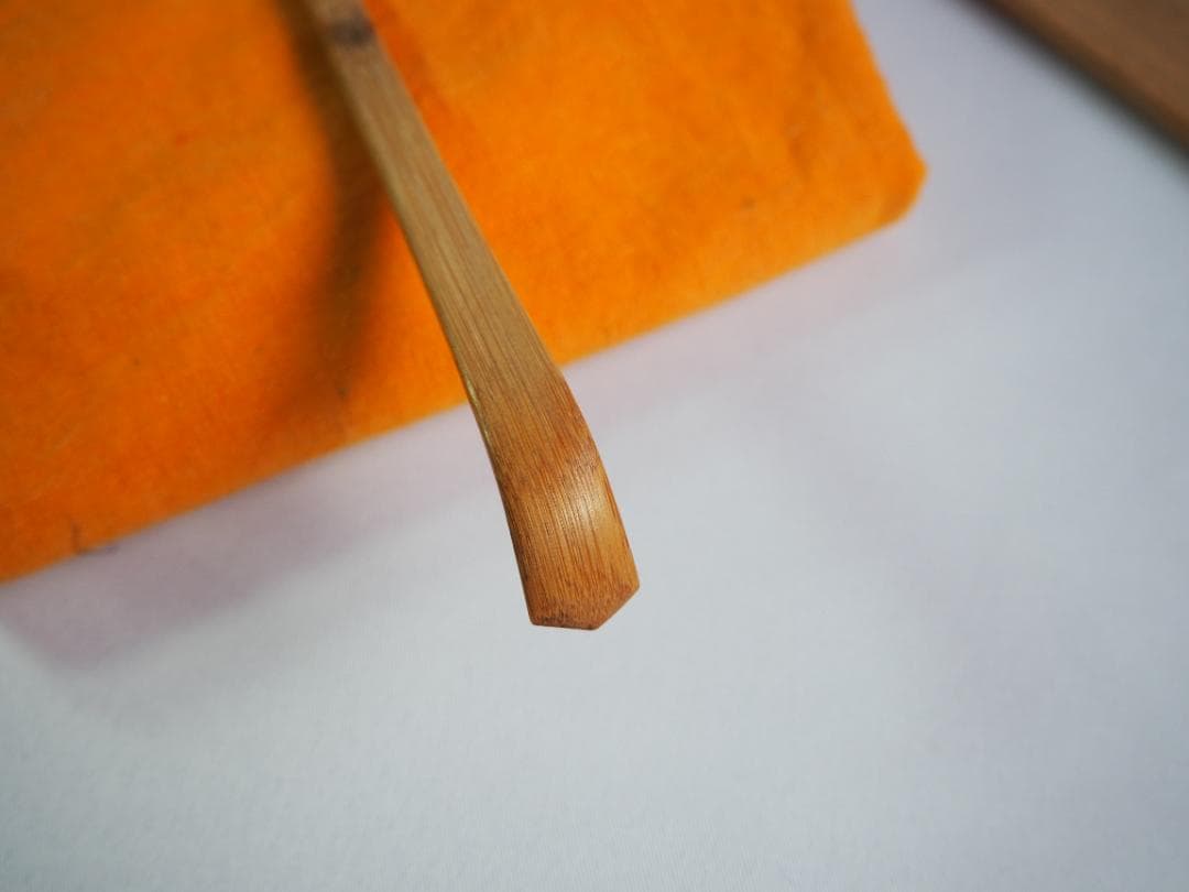 裏千家13世円能斎宗室自作『竹茶杓』銘：郭公（共箱）