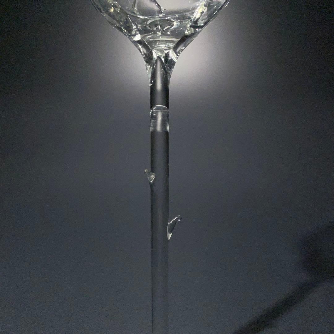 【美品】アンティークグラス　バラ　飾り　R1333ダI