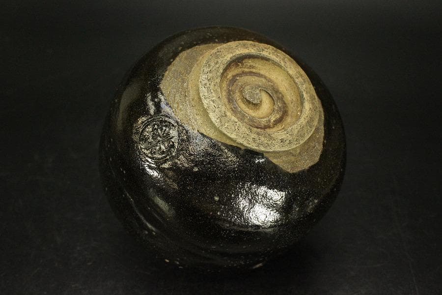 茶道具 黒楽茶碗 書付 時代(ZE547)