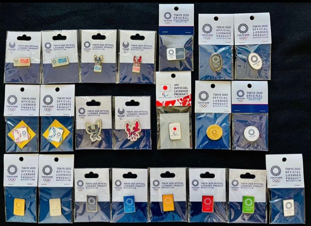 新品未開封品 東京2020公式ライセンスグッズ オリンピックピンバッチ各種22個