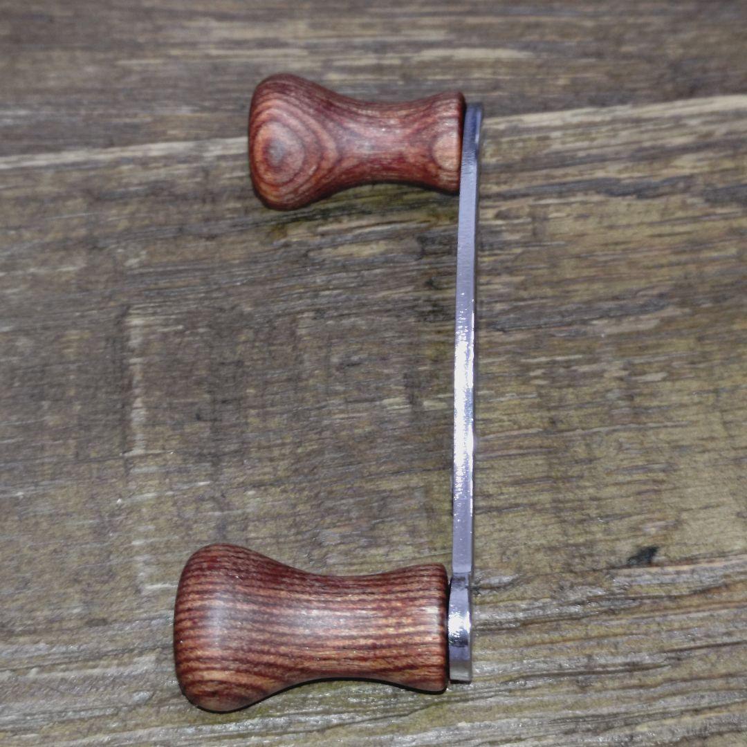 ハネダクラフト S型ハンドル70mm 左用 ウッドノブ