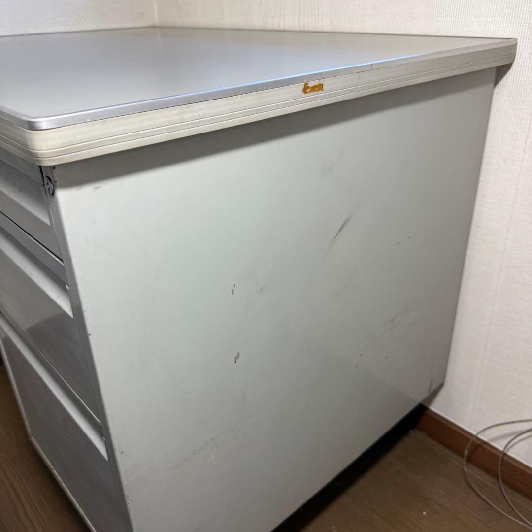 UCHIDA オフィスデスク 事務机 机 グレー レトロ 昭和レトロ