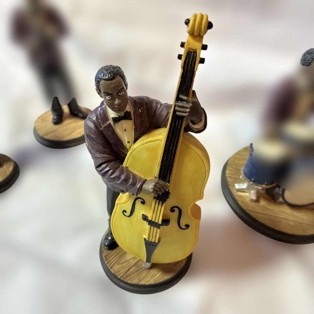 【希少】美品　レトロ　骨董品　ジャズバンドフィギュア　黒人　置物　コレクター　7