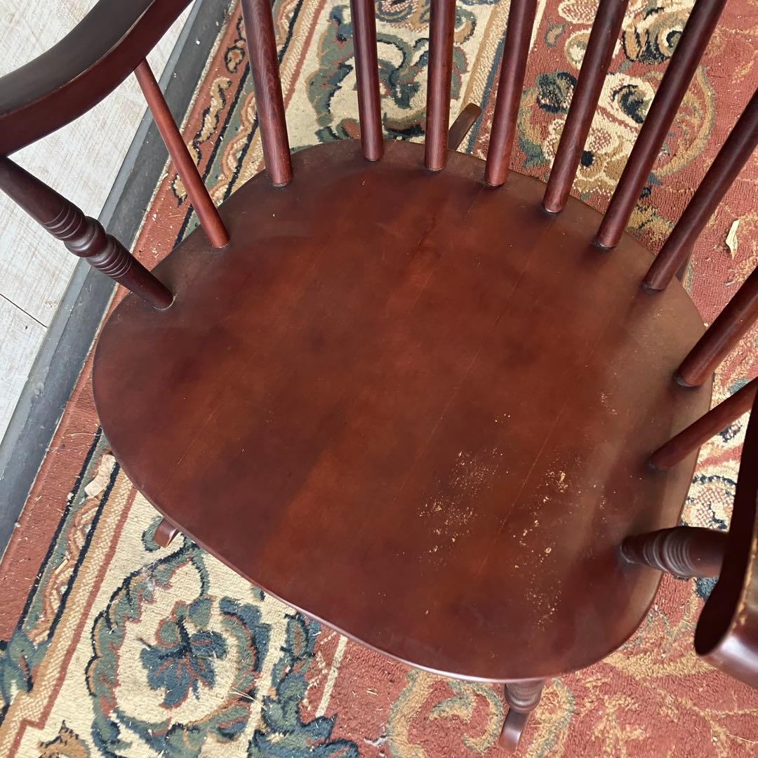 昭和レトロ 木製 ロッキングチェア アームチェア 古道具 古家具 ビンテージ