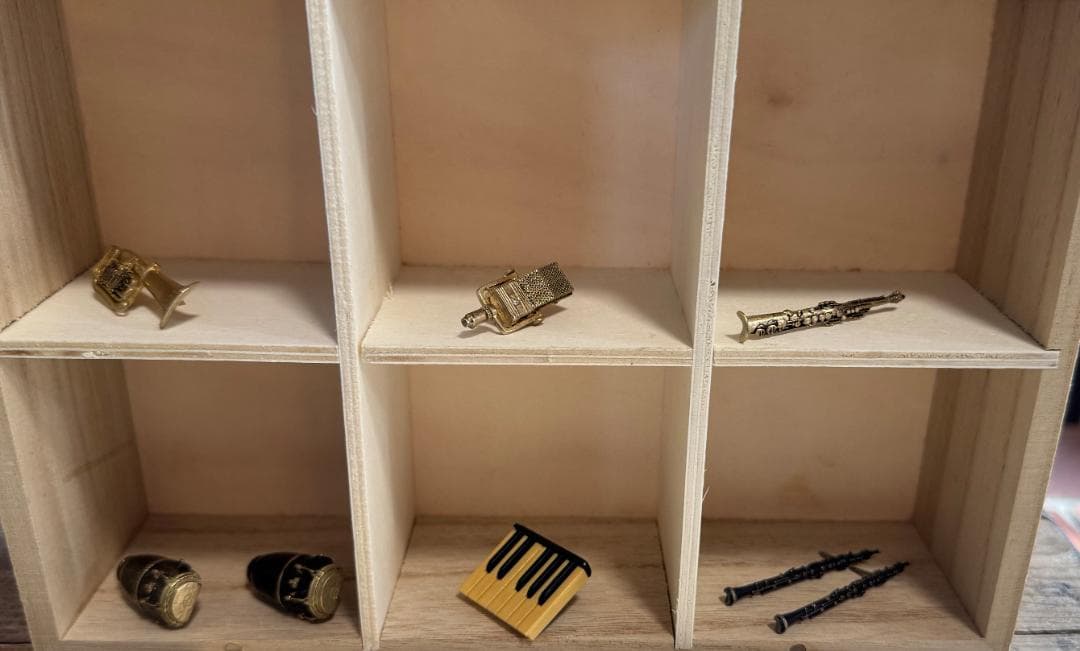 昭和レトロ大人の楽器ミニチュア9点セットFUTURE PRIMITIVEケース付