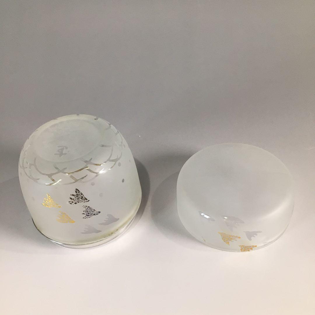 Ｐ６６０　棗　『高橋直樹造』『吹きガラス』『波千鳥文』『義山棗』　共箱　茶道具