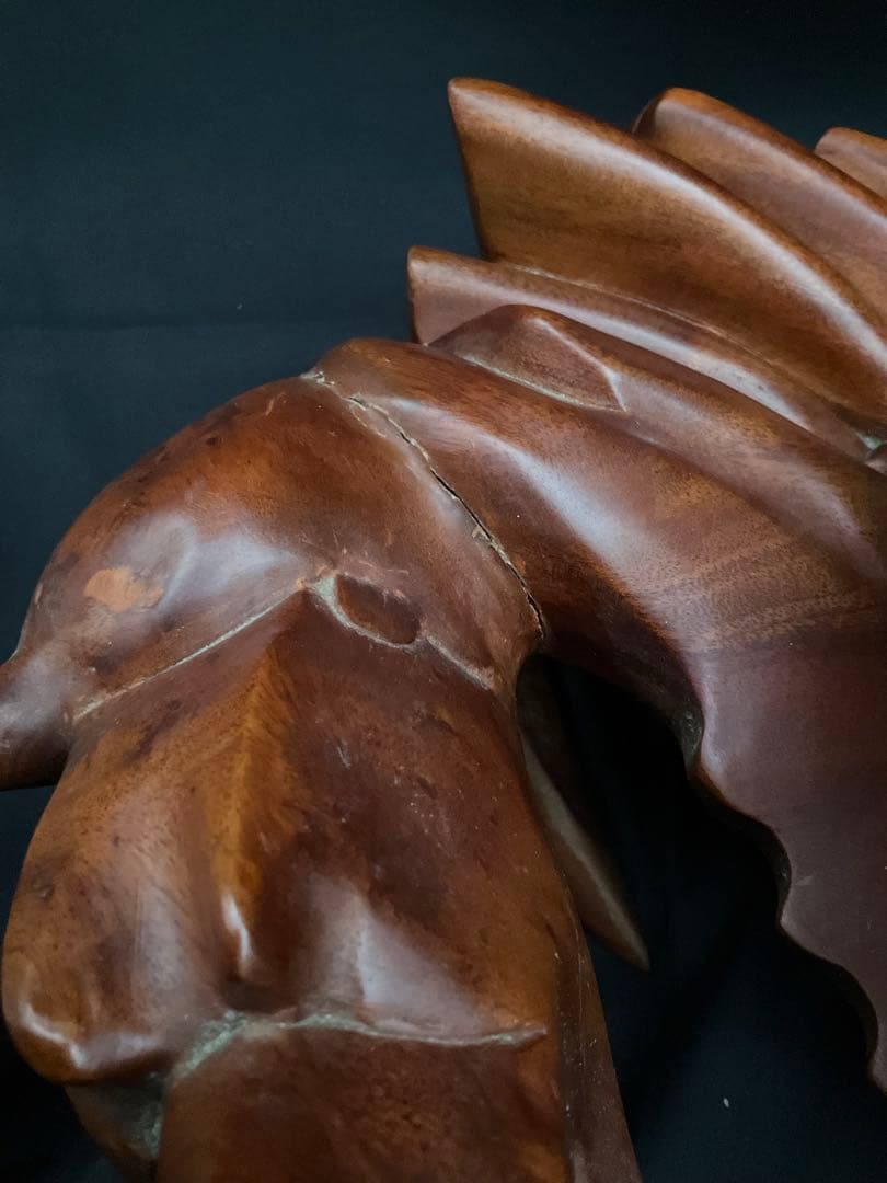 稀少 木彫りの蟹 カニ 木製 置物 木工 工芸品 飾り オブジェ