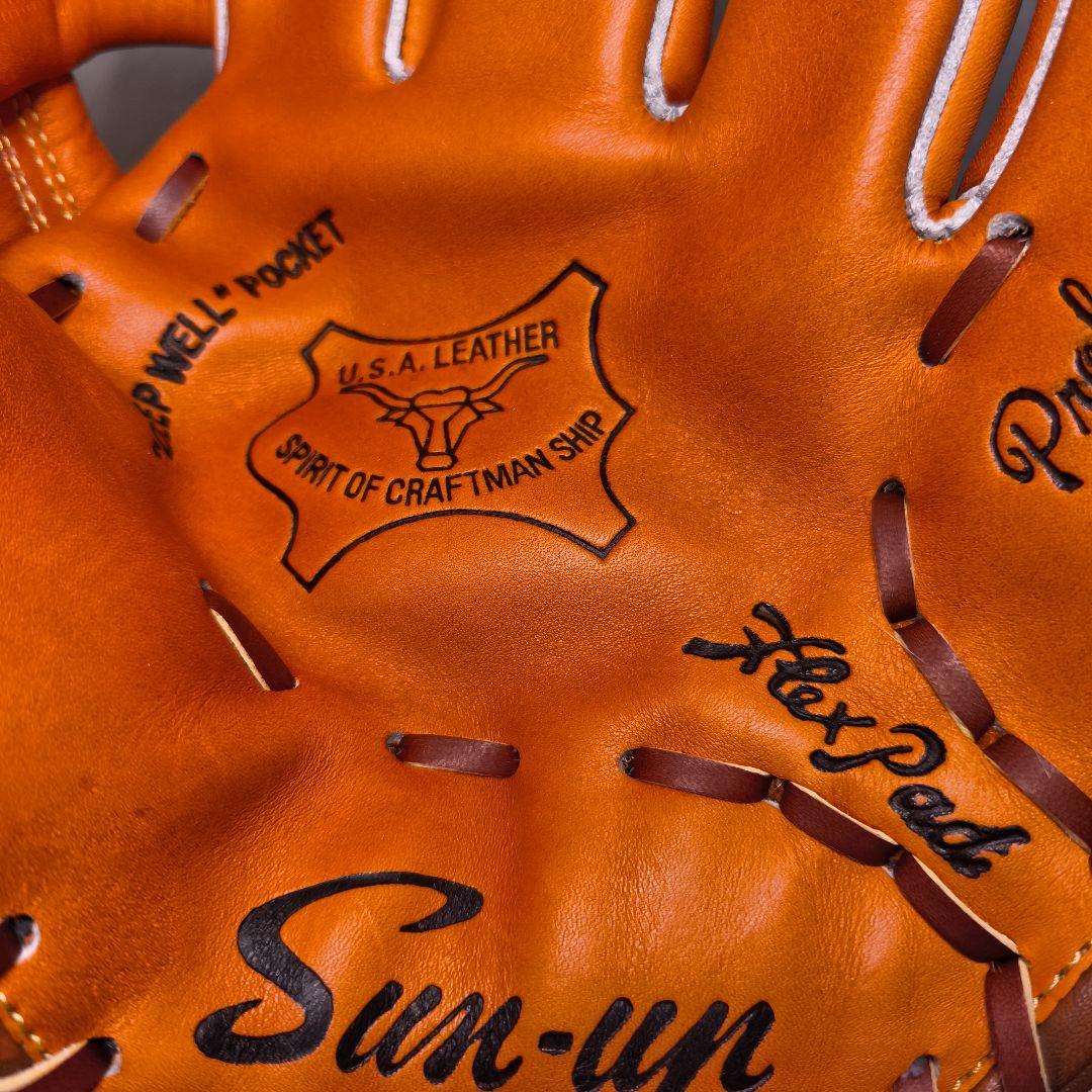 美品 希少 サンアップ Sun up 軟式 一般 グローブ 左手用(右投)