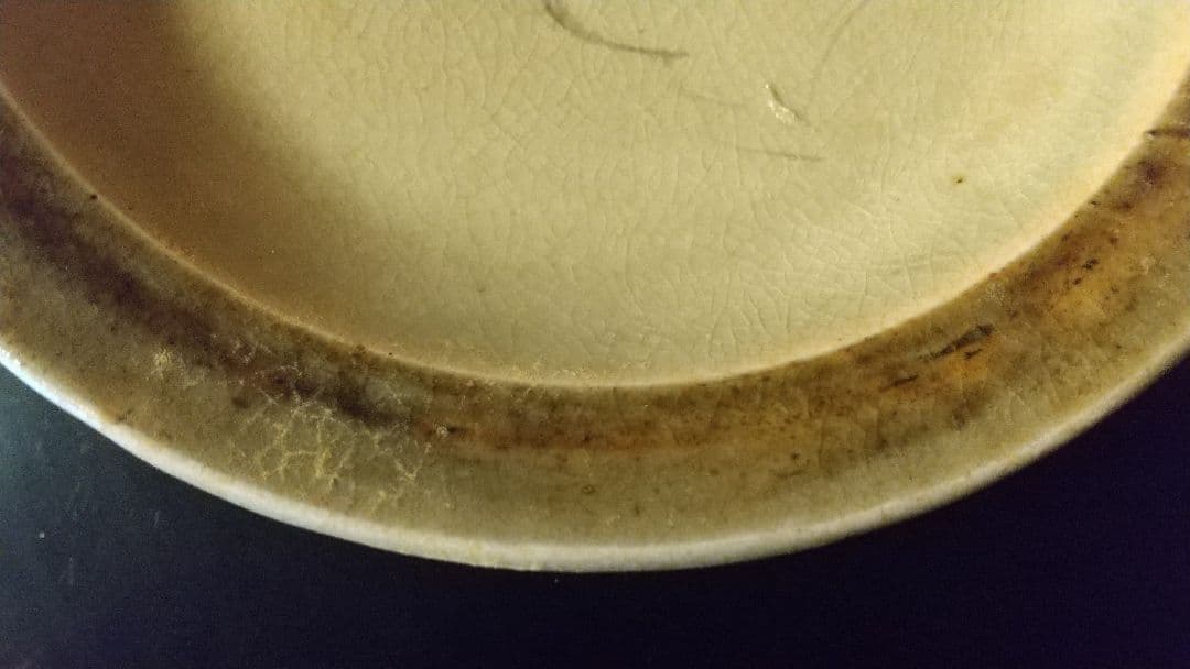 骨董 明治の酒津焼　秋草芒に虫の図　丸皿四枚！渋い