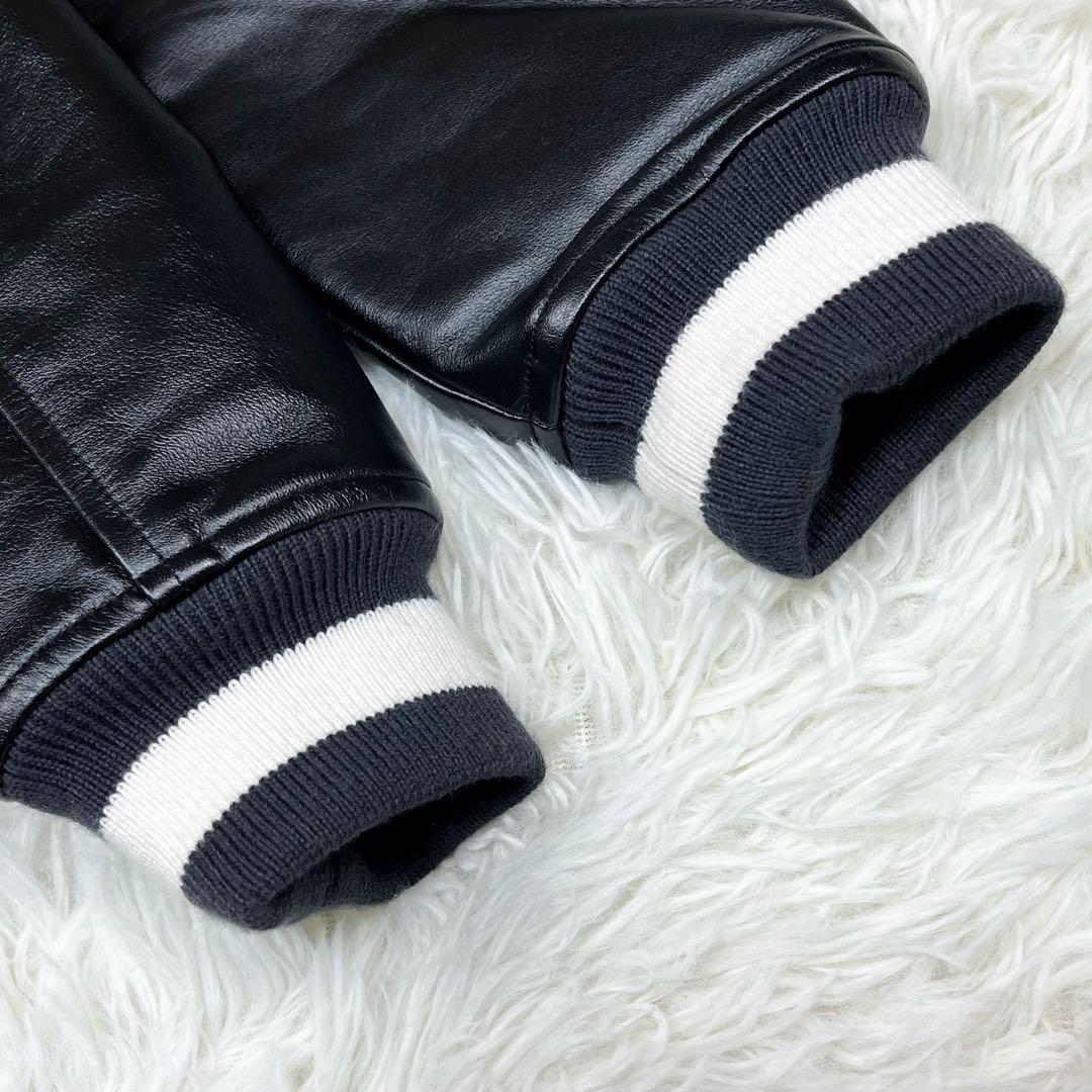 美品 パーリーゲイツ シンプソンズ コラボ スタジャン レザー切替 ワッペン