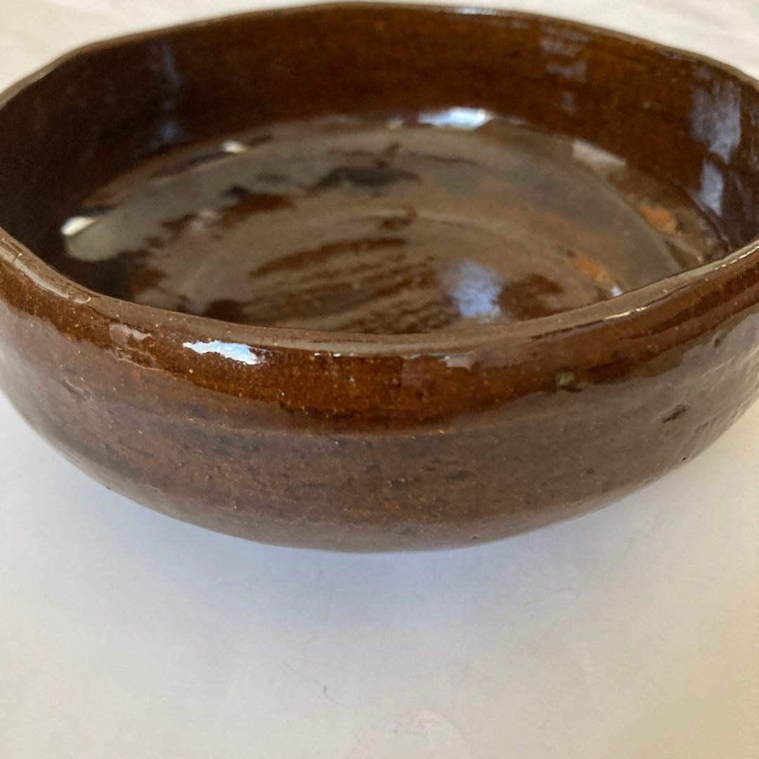 大樋長阿弥 大樋焼 飴釉 平茶碗 抹茶碗 茶道具 新品 未使用 です。