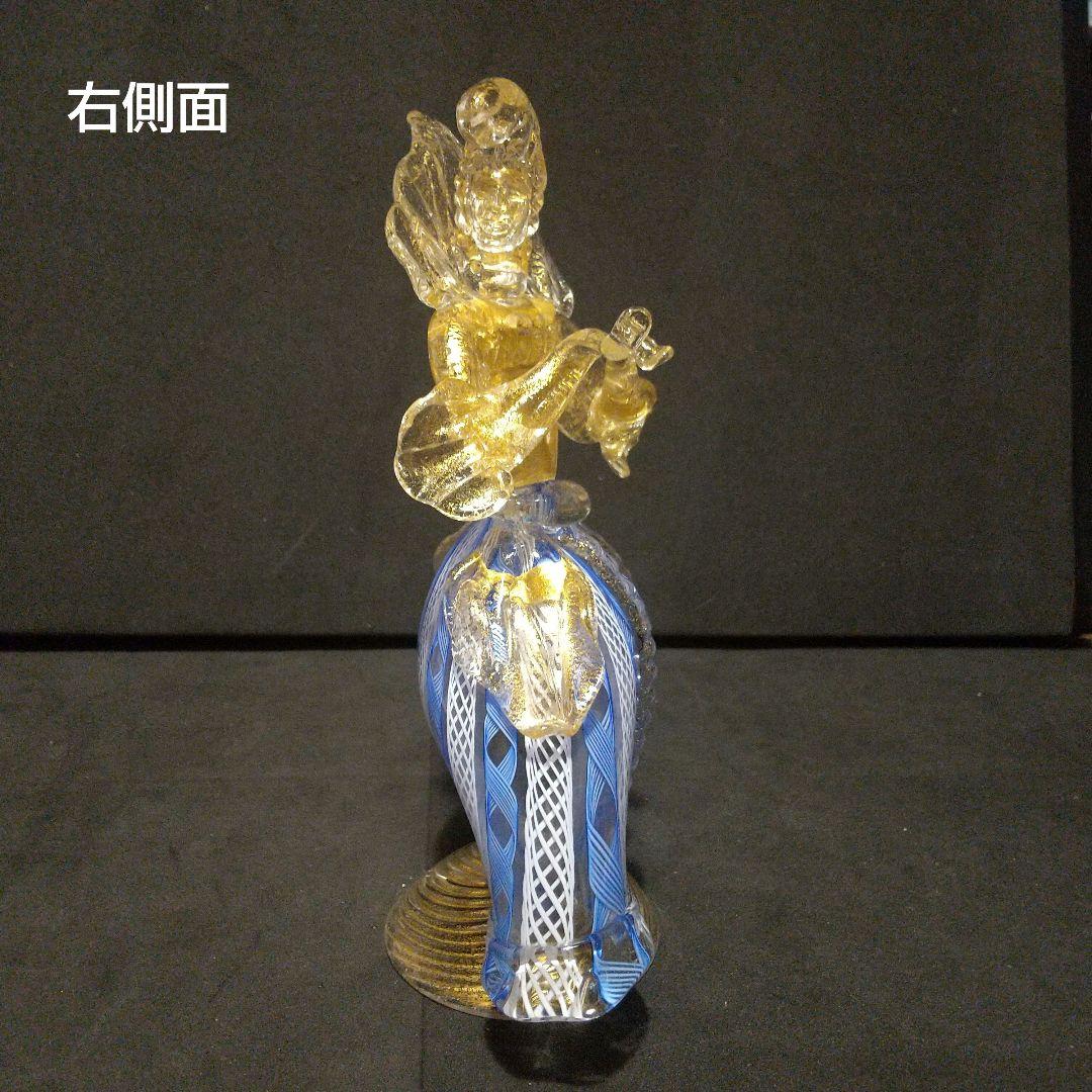 ベネチアンガラス フィギュリン レ―ス模様 ムラ―ノ ガラス イタリア製