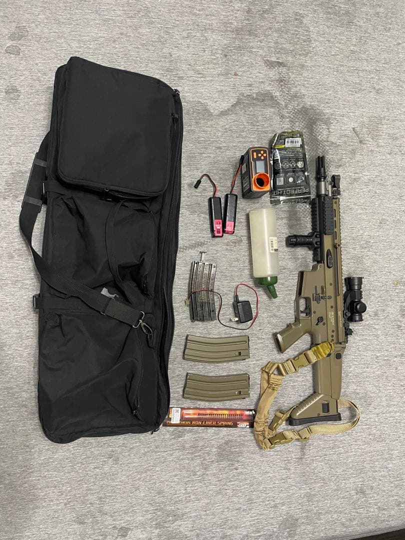 東京マルイ次世代電動ガンSCAR-L タンカラー　ブローバック、単・連射問題なし