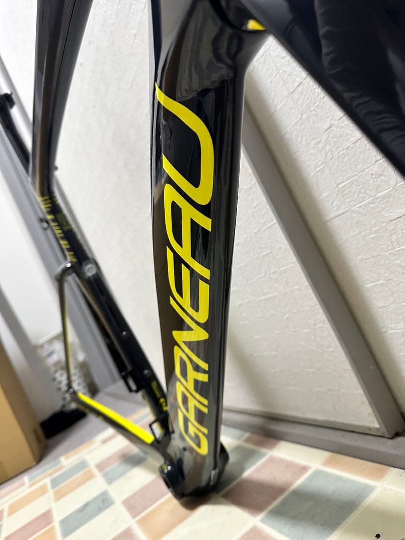 【マル 】GARNEAU GENNIX A1 ロードバイクフレーム 黒/黄