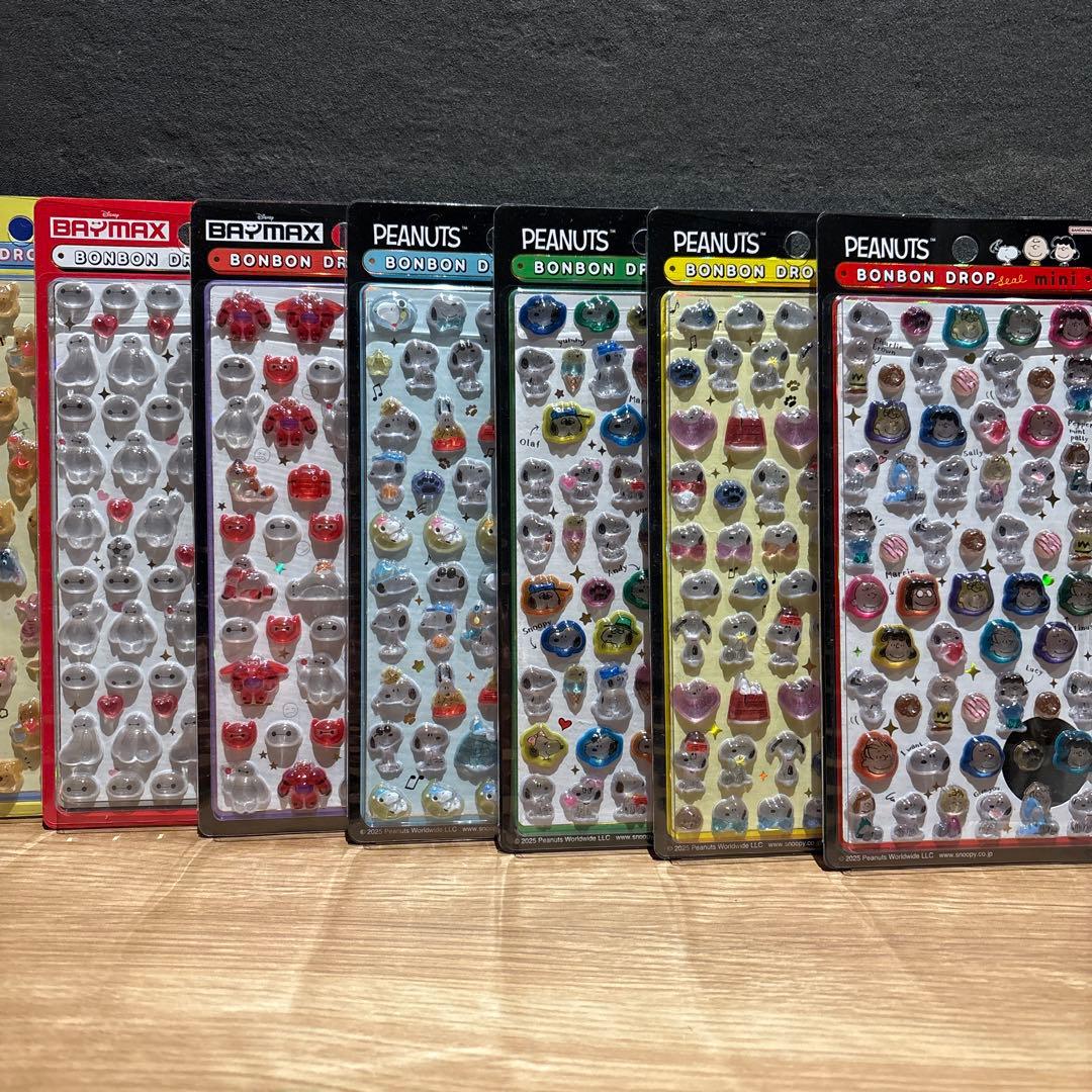 全【20種】ボンボンドロップシールminiサンリオディズニースヌーピー