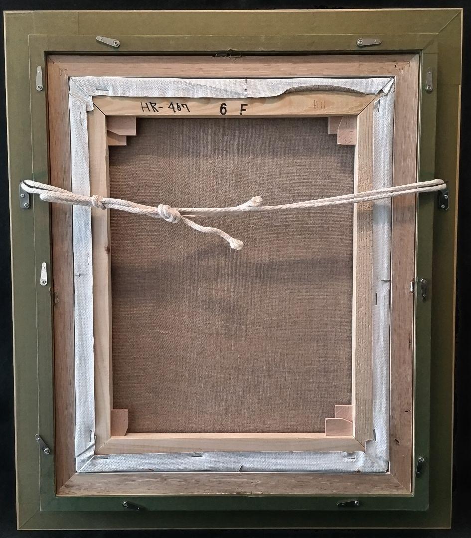 ベルナール・ケルフィリー KERFILY「丘の村」油彩 風景画 額装 フランス