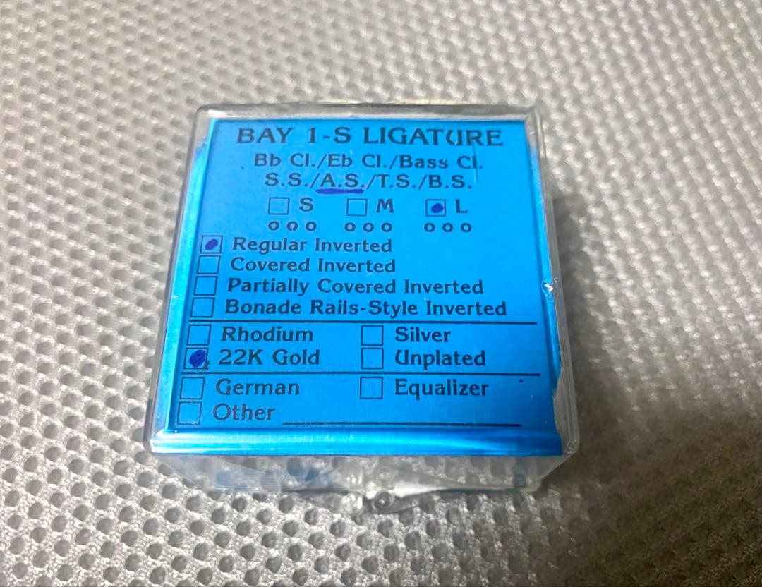 クランポン アルトマウスピース、ベイリガチャー、マウスピースキャップ　3点セット