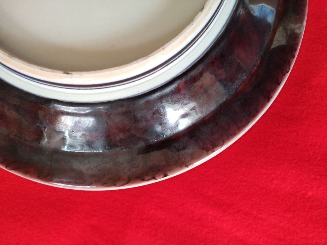 九谷焼五十吉作/飾り大皿/共箱/共布