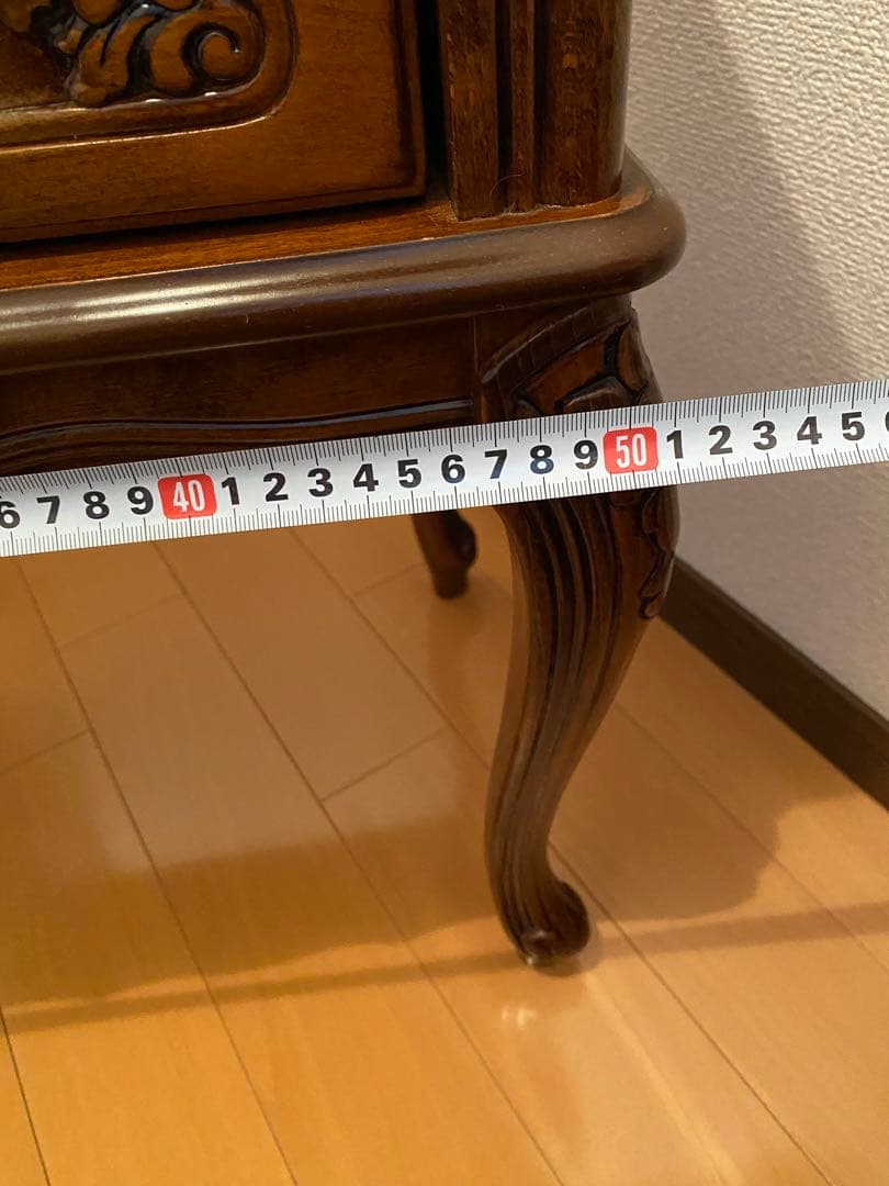 猫脚　美品　ブラウン木製キャビネット