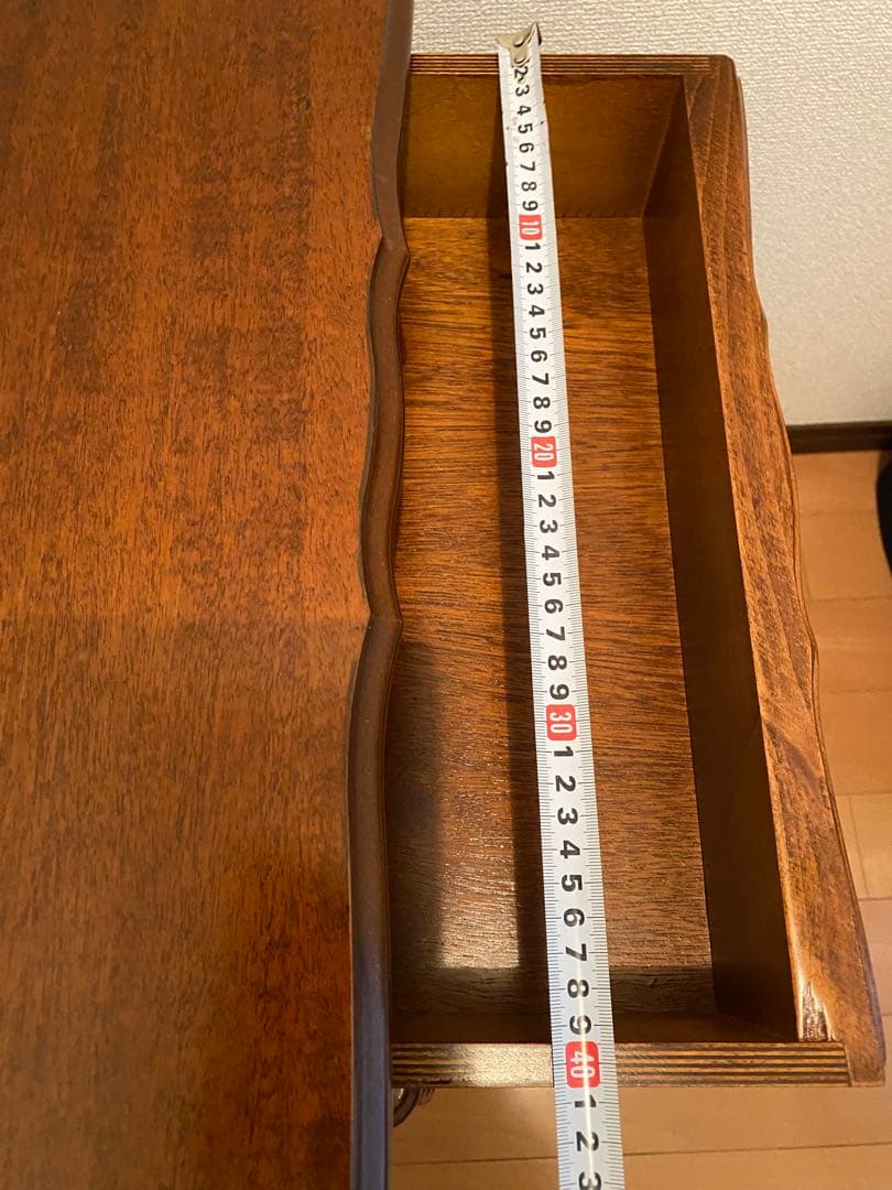 猫脚　美品　ブラウン木製キャビネット