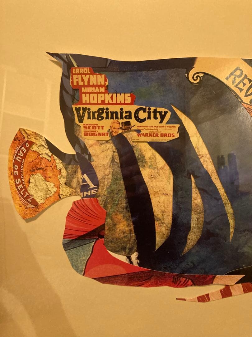 【額縁付き】63×63 一点物切り絵（作者・作品名不明）