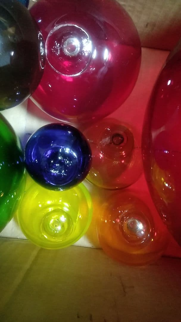 カラフルガラス玉コレクション 11個アンティーク