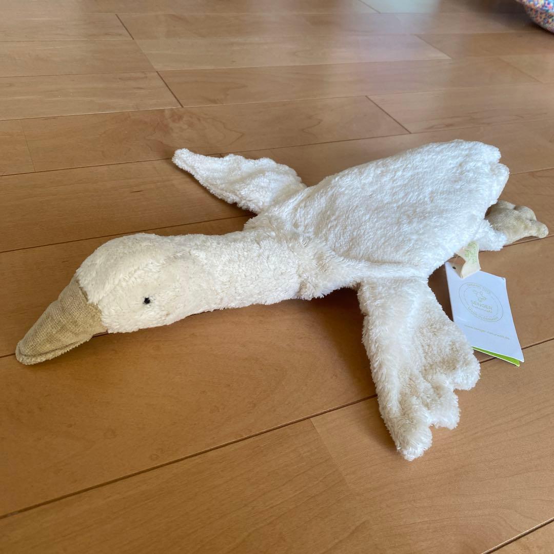 ゼンガー CUDDLY ANIMAL 赤ちゃん ぬいぐるみ ガチョウ 白 S